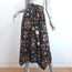 Ulla Johnson Carine Midi Skirt Navy Floral Print Silk Twill Size 2