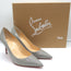 Christian Louboutin Decollete 554 85 Pumps Gray Patent Leather Size 36.5 NEW