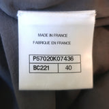 Chanel Allover Crystal Short Sleeve Sweater Dress Silver Angora-Silk Size 40