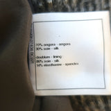 Chanel Allover Crystal Short Sleeve Sweater Dress Silver Angora-Silk Size 40