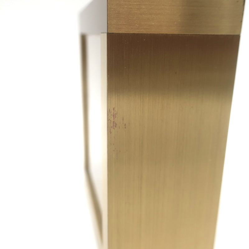 Vintage Tiffany &amp; Co. Swiss Quartz Brass Square Desk Clock