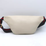 Gucci Logo Belt Bag Ivory Grained Leather Small Crossbody