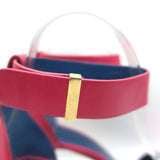 Celine Ankle Strap Sandals Fuchsia Leather Size 39 Open Toe Heels