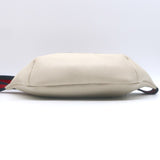 Gucci Logo Belt Bag Ivory Grained Leather Small Crossbody