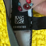 Chanel Open Knit Cardigan Yellow Cotton-Blend Size 38 V-Neck Oversized Sweater