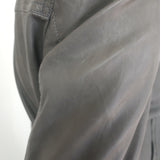 Bottega Veneta Leather Biker Jacket Gray Size 42