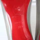 Christian Louboutin Decollete 554 85 Pumps Gray Patent Leather Size 36.5 NEW