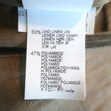 Brunello Cucinelli Monili-Trim Tiered Dress Brown Linen Blend Size Medium