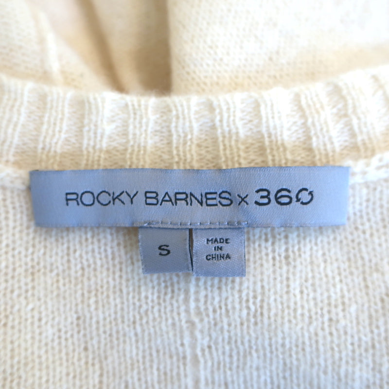 Rocky Barnes x 360 Cashmere Rylee V-Neck Sweater Light Yellow Size Small