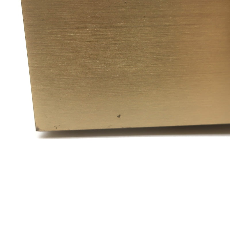 Vintage Tiffany &amp; Co. Swiss Quartz Brass Square Desk Clock