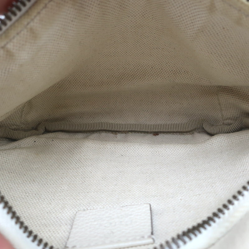 Gucci Logo Belt Bag Ivory Grained Leather Small Crossbody
