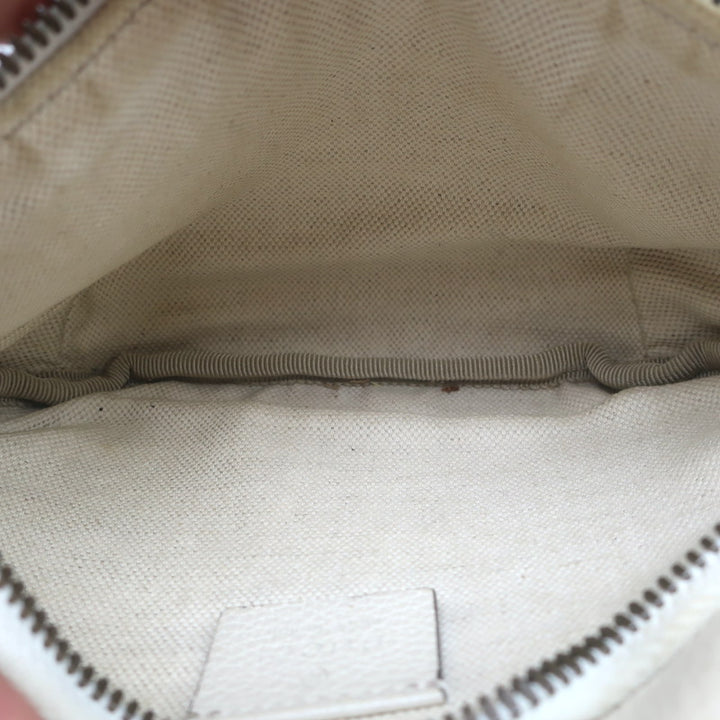 Gucci Logo Belt Bag Ivory Grained Leather Small Crossbody