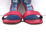 Celine Ankle Strap Sandals Fuchsia Leather Size 39 Open Toe Heels