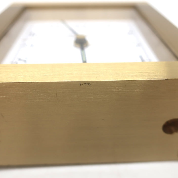 Vintage Tiffany &amp; Co. Swiss Quartz Brass Square Desk Clock
