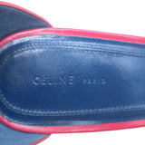 Celine Ankle Strap Sandals Fuchsia Leather Size 39 Open Toe Heels