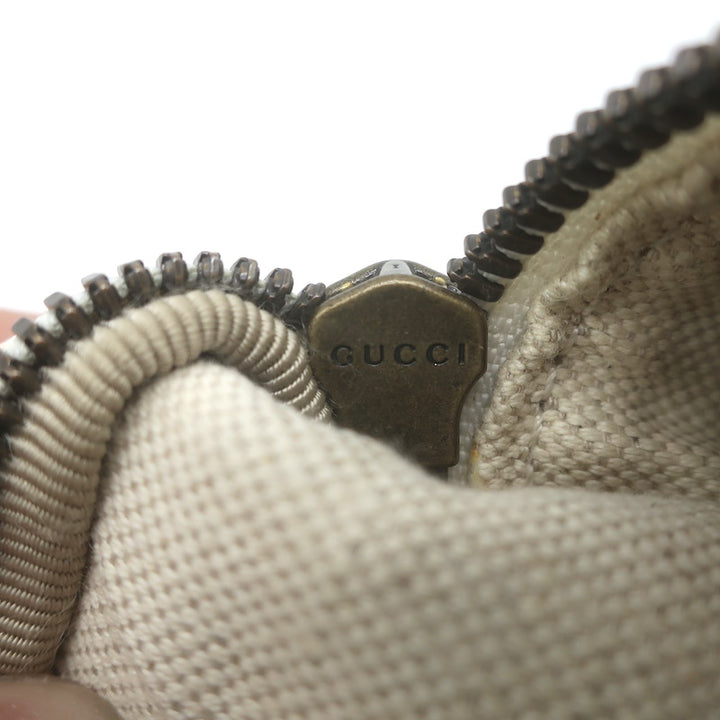 Gucci Logo Belt Bag Ivory Grained Leather Small Crossbody