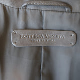 Bottega Veneta Leather Biker Jacket Gray Size 42