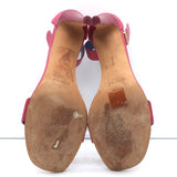 Celine Ankle Strap Sandals Fuchsia Leather Size 39 Open Toe Heels