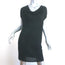 Lanvin Draped Neck Jersey Dress Black Cashmere-Blend Size Small