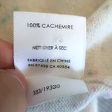 White + Warren Cashmere Paint Splatter Sweater Cream/Multi Size Medium