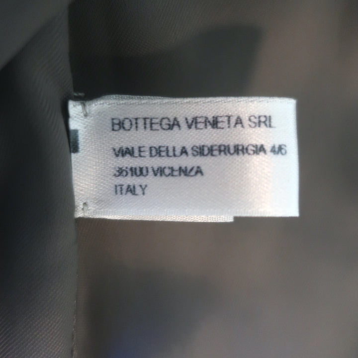 Bottega Veneta Leather Biker Jacket Gray Size 42