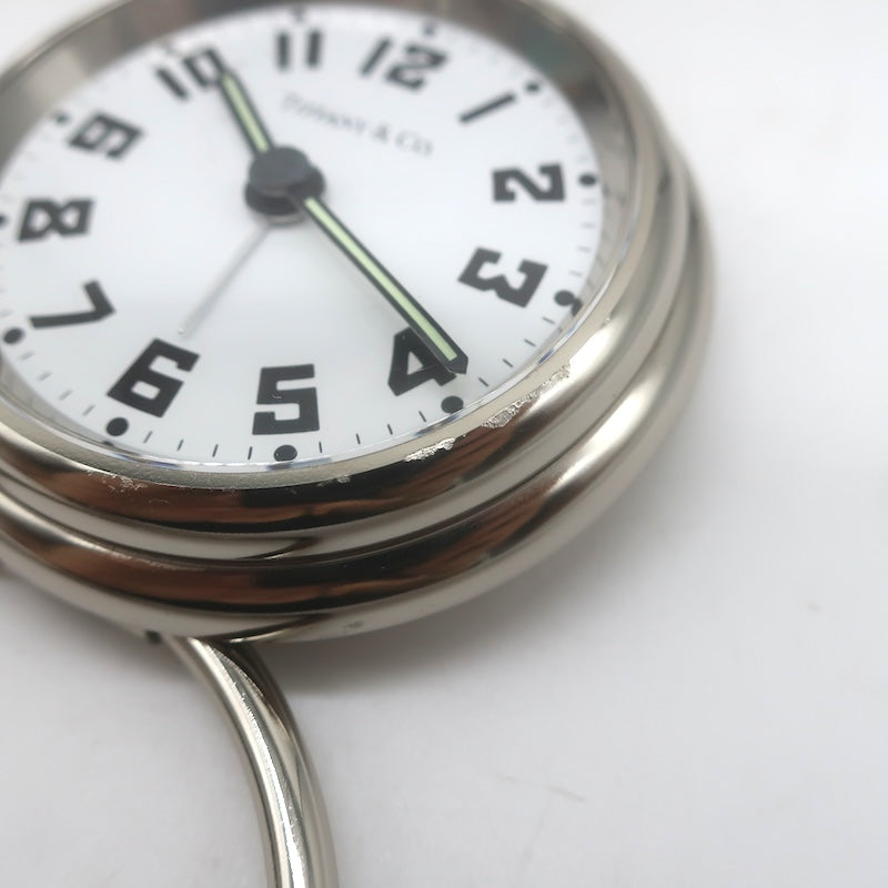 Vintage Tiffany &amp; Co. Nickel Aviator Travel Alarm Clock