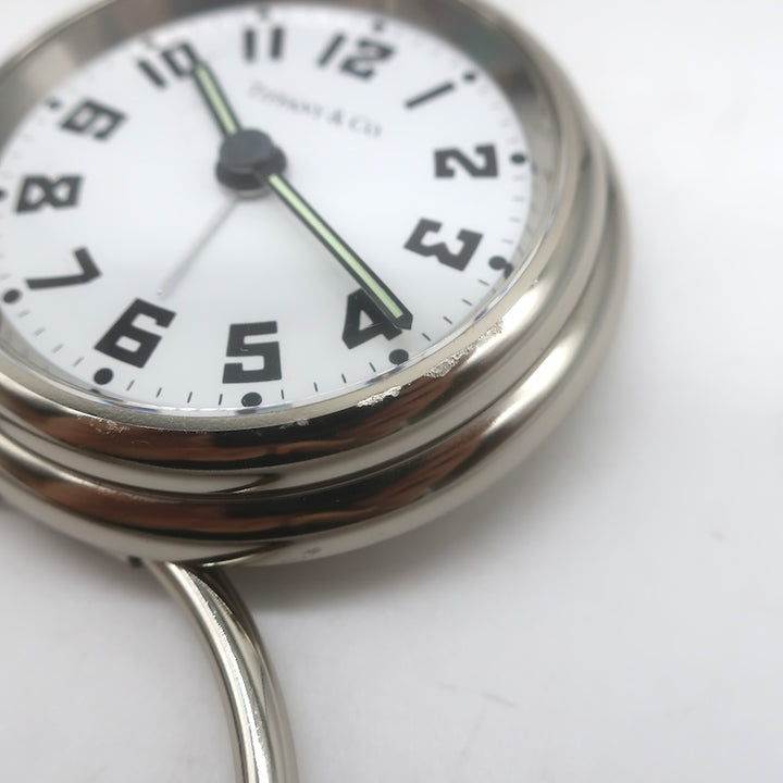 Vintage Tiffany &amp; Co. Nickel Aviator Travel Alarm Clock