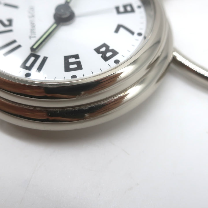 Vintage Tiffany &amp; Co. Nickel Aviator Travel Alarm Clock