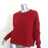 Brochu Walker The Everyday Cashmere Bright Crew Sweater Red Size Small