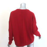 Brochu Walker The Everyday Cashmere Bright Crew Sweater Red Size Small