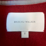 Brochu Walker The Everyday Cashmere Bright Crew Sweater Red Size Small