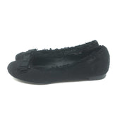 Chanel Tweed CC Bow Ballet Flats Black Size 37