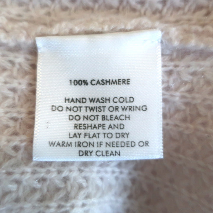 White + Warren Cashmere Luxe Thermal Sweater Washed Rosewater Size Medium NEW