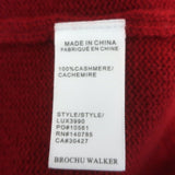 Brochu Walker The Everyday Cashmere Bright Crew Sweater Red Size Small