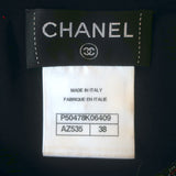 Chanel FW14 Pleated Metallic Long Sleeve Dress Fuchsia Stretch Knit Size 38