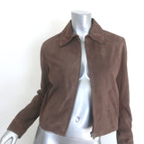 Nili Lotan Beauvais Suede Jacket Cafe Brown Size Small