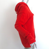 FREECITY Superfluff Lux Zip Up Hoodie Sweatshirt Red Size 3