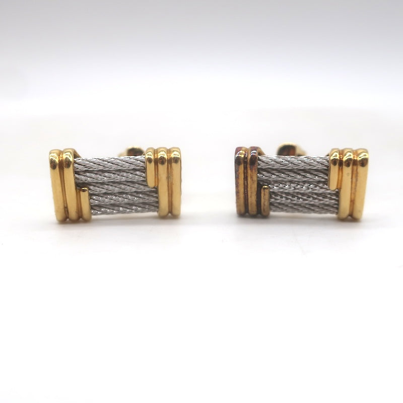 FRED Paris Vintage Force 10 Cufflinks 18K Yellow Gold &amp; Stainless Steel