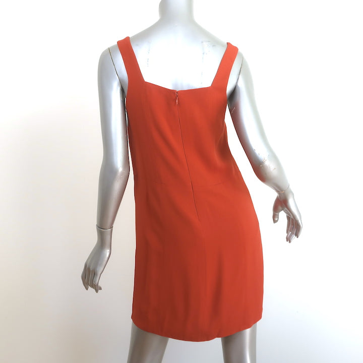 The Row Mini Tank Dress Burnt Orange Crepe Size 2