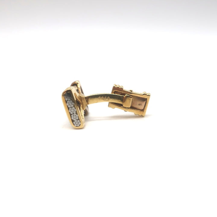 FRED Paris Vintage Force 10 Cufflinks 18K Yellow Gold &amp; Stainless Steel
