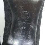 Chanel Tweed CC Bow Ballet Flats Black Size 37