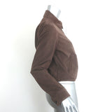 Nili Lotan Beauvais Suede Jacket Cafe Brown Size Small