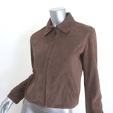 Nili Lotan Beauvais Suede Jacket Cafe Brown Size Small