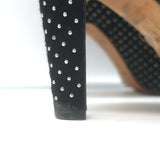 Jimmy Choo Tari Studded Ankle Boots Black Suede Size 39.5