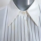 Brunello Cucinelli Monili-Trim Midi Shirtdress White Poplin Size Extra Small