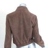 Nili Lotan Beauvais Suede Jacket Cafe Brown Size Small