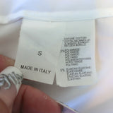 Brunello Cucinelli Monili Roll-Tab Button Down Shirt White Cotton Size Small