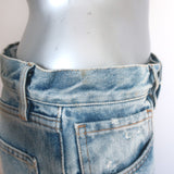 The Attico Straight Leg Long Jeans Light Blue Denim Size 38