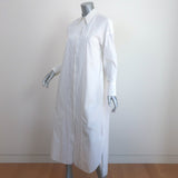 Brunello Cucinelli Monili-Trim Midi Shirtdress White Poplin Size Extra Small