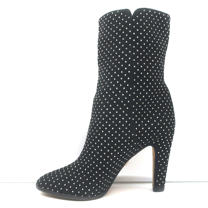 Jimmy Choo Tari Studded Ankle Boots Black Suede Size 39.5